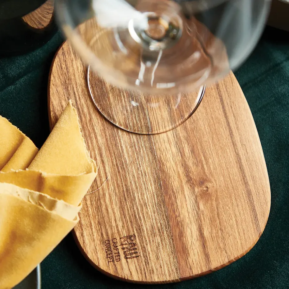 2 Bandejas mantequilla Raw 14x19 cm teca, marrón