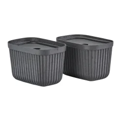 3 Cajas de almacenamiento Pulp 15x23 cm, Black