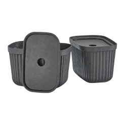 3 Cajas de almacenamiento Pulp 15x23 cm, Black