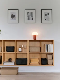 3 Cajas de almacenamiento Pulp 15x23 cm, Black