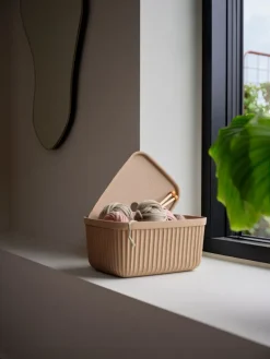 4 Cajas de almacenamiento Pulp 23x32 cm, Natural Brown