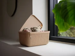 4 Cajas de almacenamiento Pulp 23x32 cm, Natural Brown