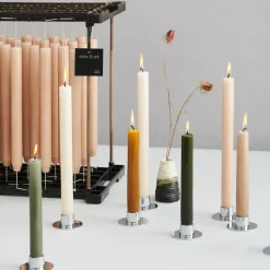 2 Candelabros ester & erik brillante, acero inoxidable