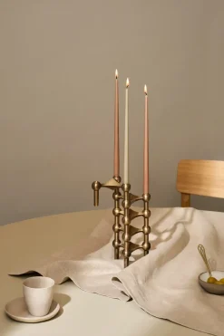 3 Candelabros STOFF Nagel, Bronzed brass