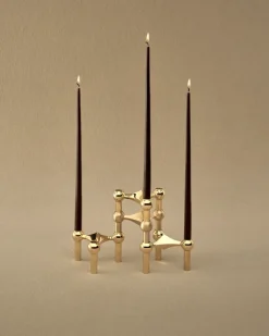 3 Candelabros STOFF Nagel, latón