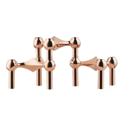 3 Candelabros STOFF Nagel, oro rosa