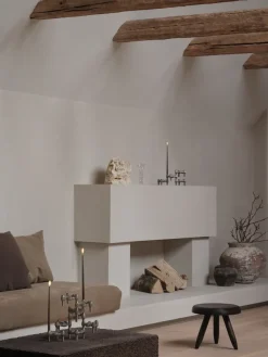 3 Candelabros STOFF Quist, Cromo cepillado