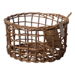 4 Cestas de bambú Ernst, marrón oscuro
