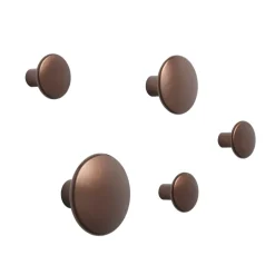5 Colgadores The Dots, metal, Umber