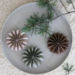 2 Colgantes de Navidad Paper Flowers, Sand