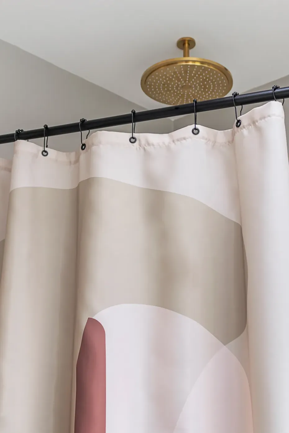 10 Ganchos Aqua para cortina de ducha, Negro