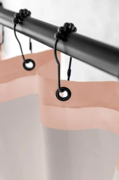 10 Ganchos Aqua para cortina de ducha, Negro