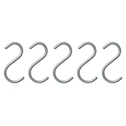 5 Ganchos S-Hook, plata