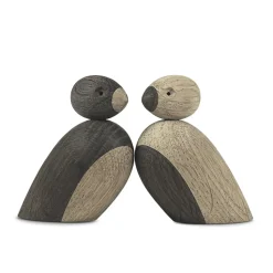 2 Gorriones de madera, roble