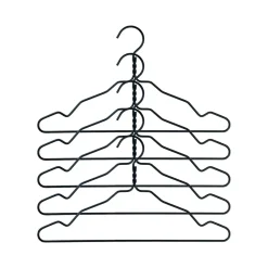 5 Perchas Alu, negro