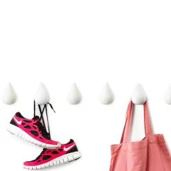 2 perchas Dropit, pequeñas, blanco