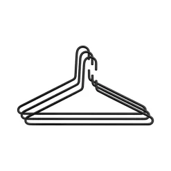 3 Perchas Triangel, negro