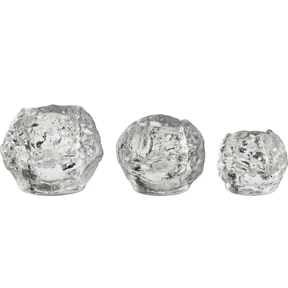3 portavelas Snowball, set de 3