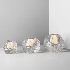 3 portavelas Snowball, set de 3