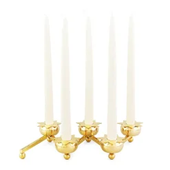5 Portectores de vela Constella estrellas, Latón