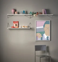 2 Soportes para balda Pythagoras, cromo