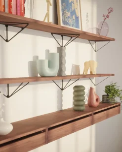 2 Soportes para balda Pythagoras, negro