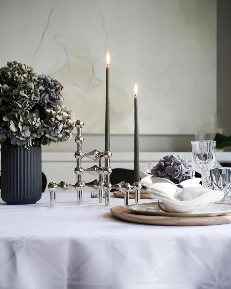 6 Velas cónicas STOFF de ester & erik, Dusty green