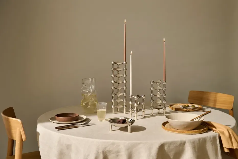 6 Velas cónicas STOFF de ester & erik, Soft brown