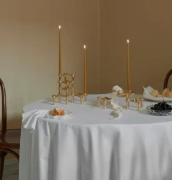 6 Velas cónicas STOFF de ester & erik, Mustard