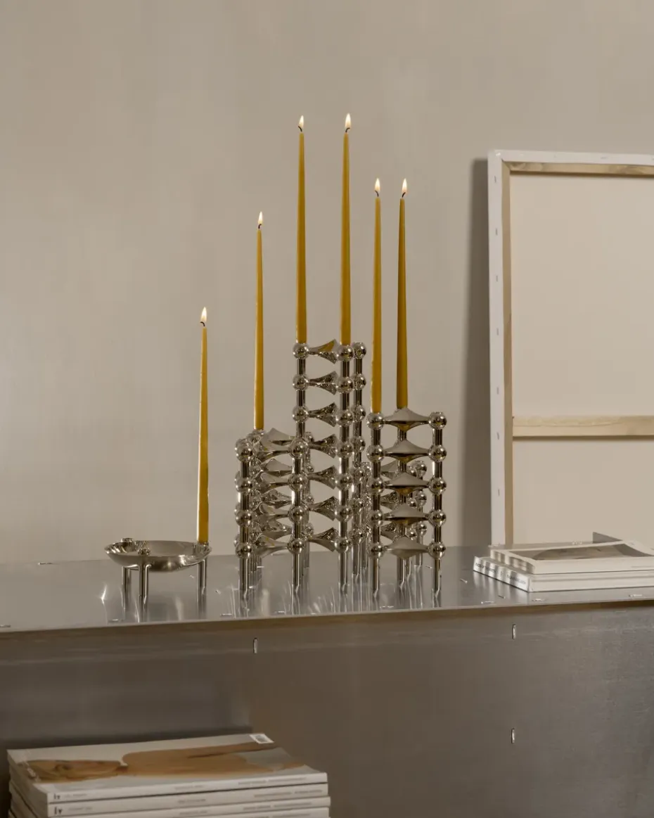 6 Velas cónicas STOFF de ester & erik, Mustard