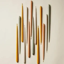 6 Velas cónicas STOFF de ester & erik, Amber