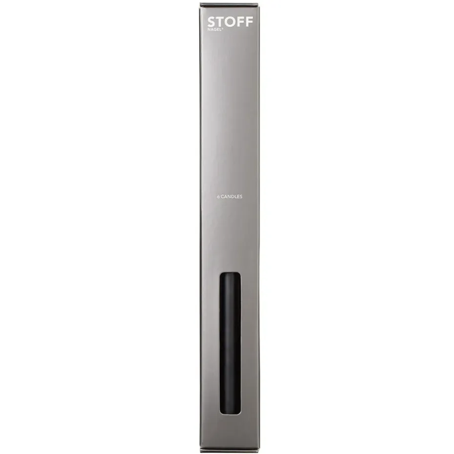 6 Velas cónicas STOFF de ester & erik, Black
