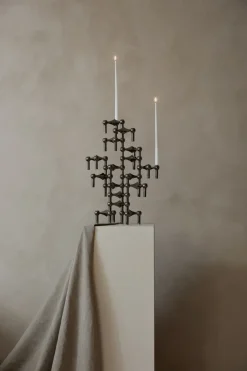 6 Velas cónicas STOFF de ester & erik, White