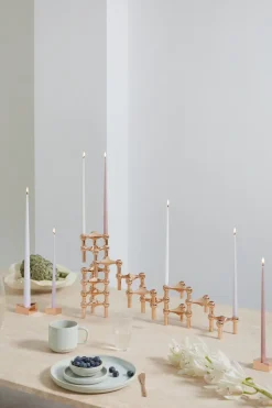 6 Velas cónicas STOFF de ester & erik, White