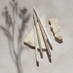 6 Velas cónicas STOFF de ester & erik, White