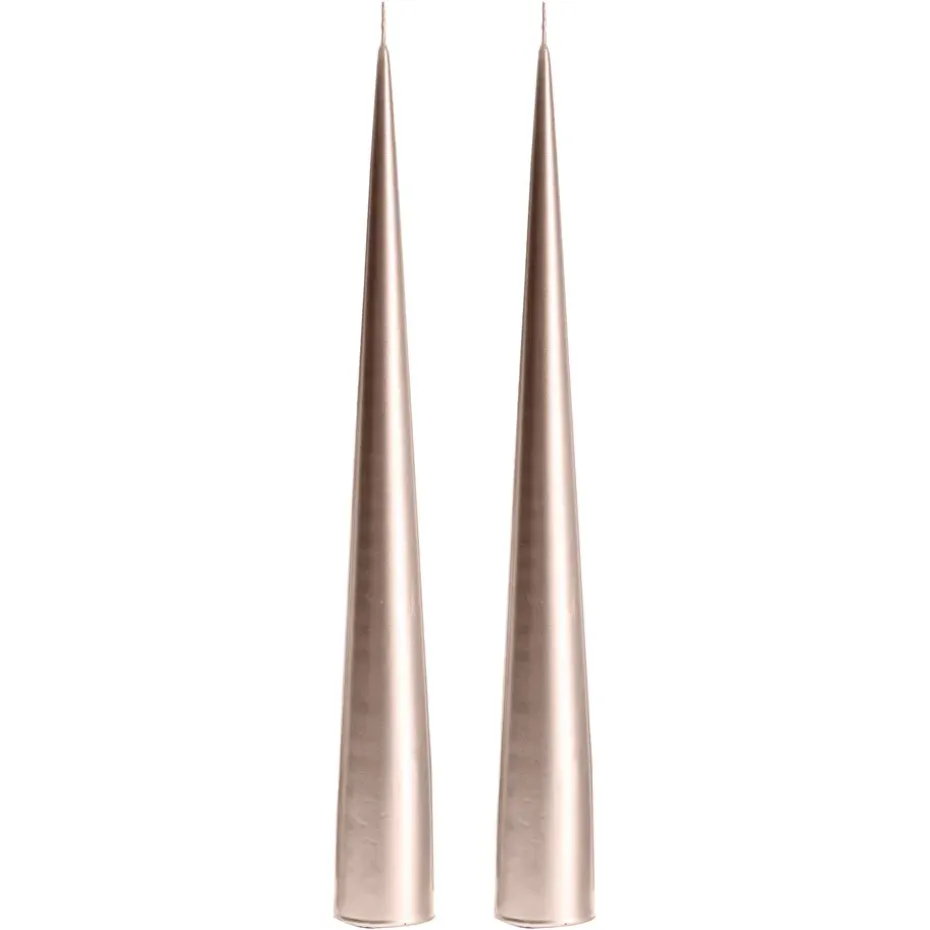 2 Velas cono ester & erik 34 cm metálica, Champagne 94