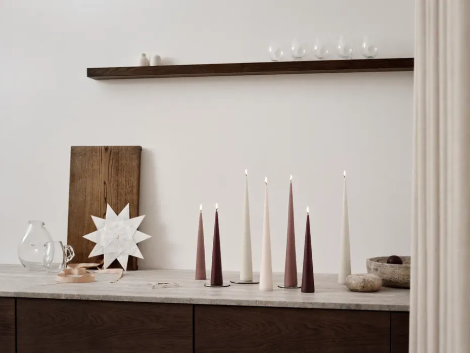 2 Velas ester & erik 37 cm mate, Winter rose 84