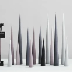 2 Velas ester & erik 37 cm mate, Raw black 75