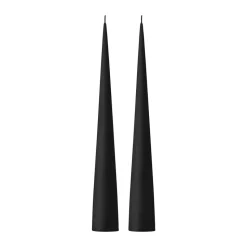 2 Velas ester & erik 37 cm mate, Velvet matt black 95