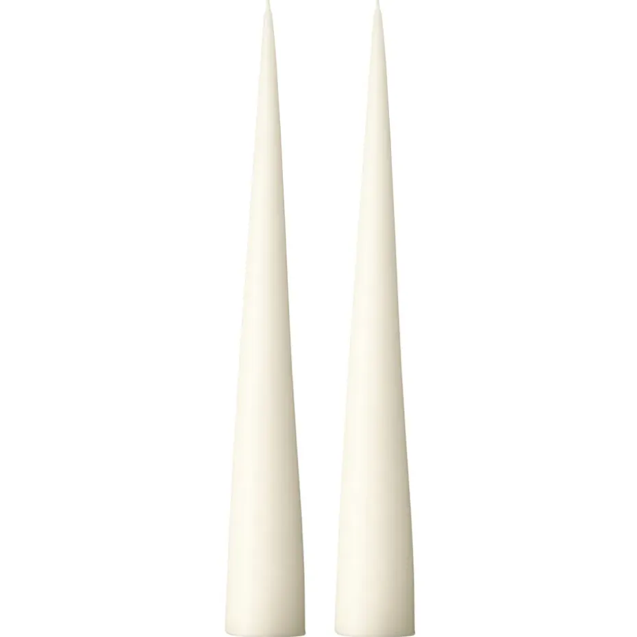 2 Velas ester & erik 37 cm mate, Ivory 06