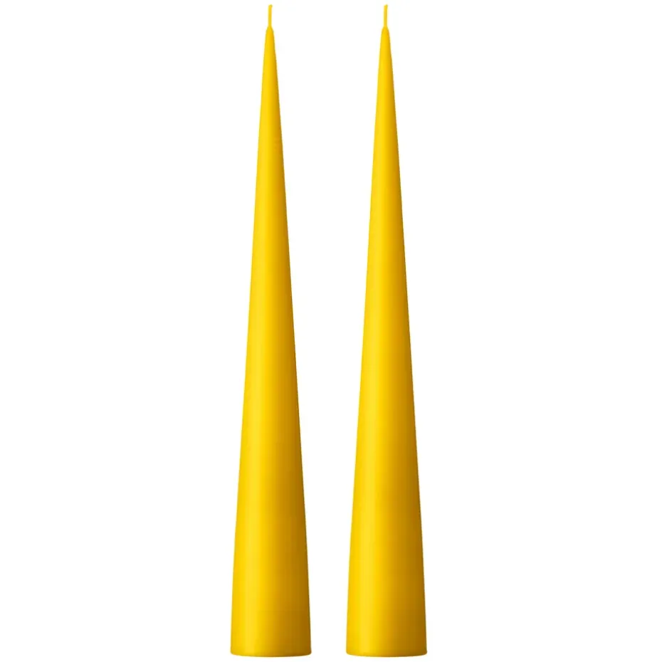 2 Velas ester & erik 37 cm mate, amarillo oscuro 15
