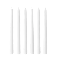 6 Velas Herrgårdsljus 30 cm, Blanco brillo
