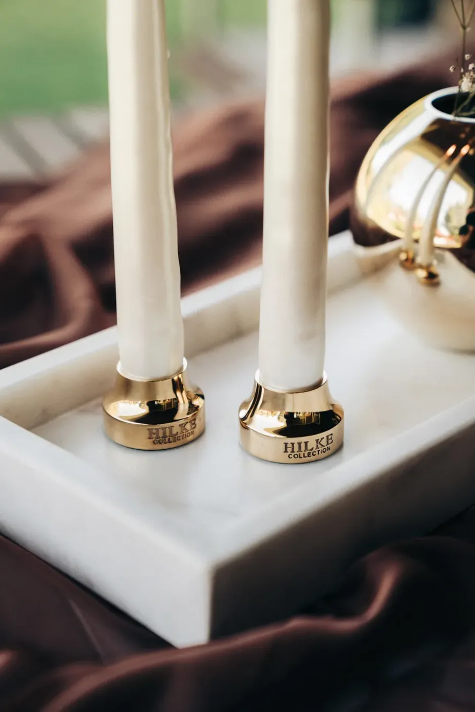 6 Velas Herrgårdsljus 30 cm, Blanco brillo