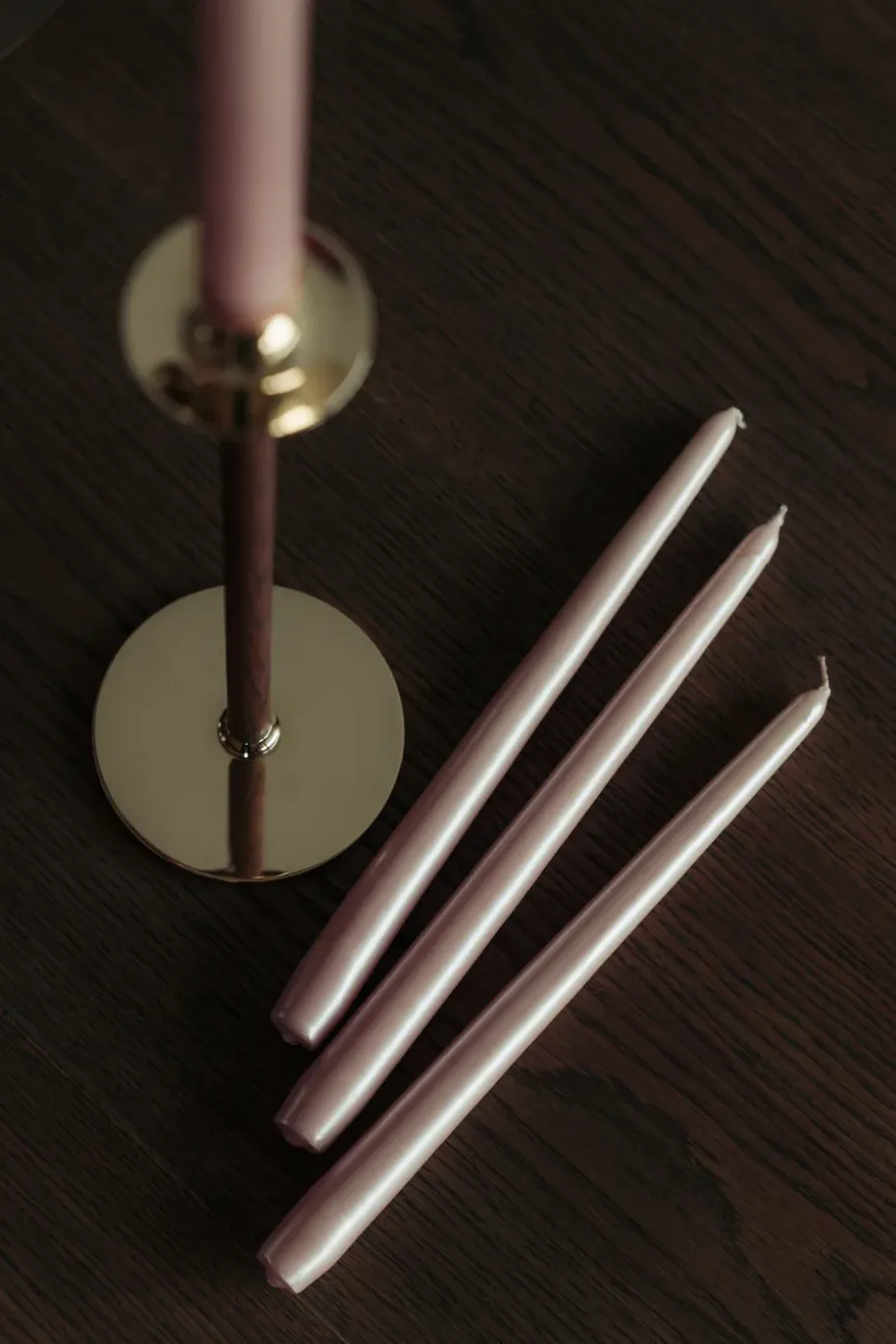 6 Velas Herrgårdsljus 30 cm, Rosa perla