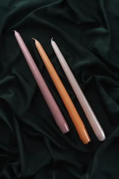 6 Velas Herrgårdsljus 30 cm, Rosa metalizado