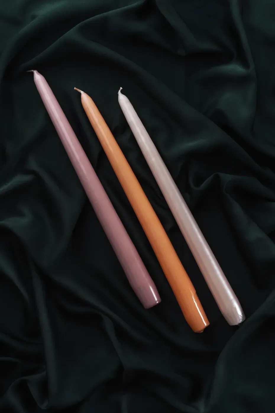 6 Velas Herrgårdsljus 30 cm, Rosa metalizado