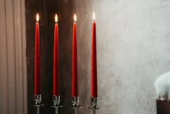 6 Velas Herrgårdsljus 30 cm, Rojo brillo