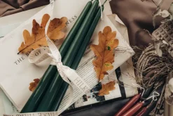 6 Velas Herrgårdsljus 30 cm, Verde oscuro