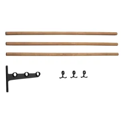 Accesorio estante perchero Nostalgi, estante zapatero, Bambú-negro