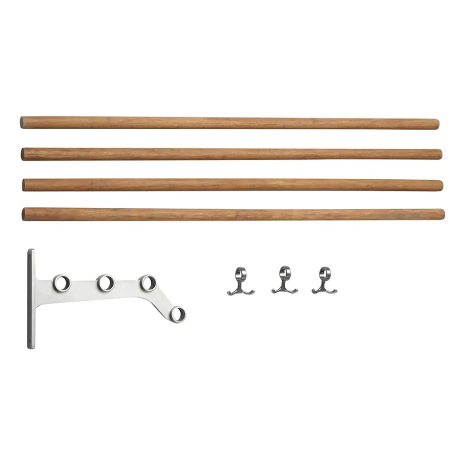 Accesorio estante perchero Nostalgi 291 100 cm, Bambú-aluminio